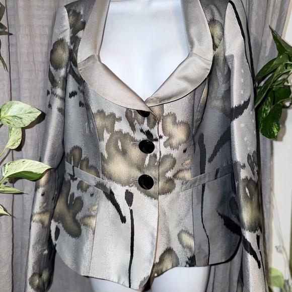 Women’s Giorgio Armani RARE Silk Organza Blazer Sz 40 mint ! - Picture 9 of 13